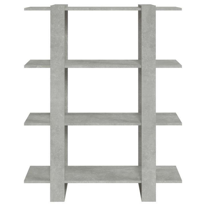 bogreol/rumdeler 100x30x123,5 cm betongrå