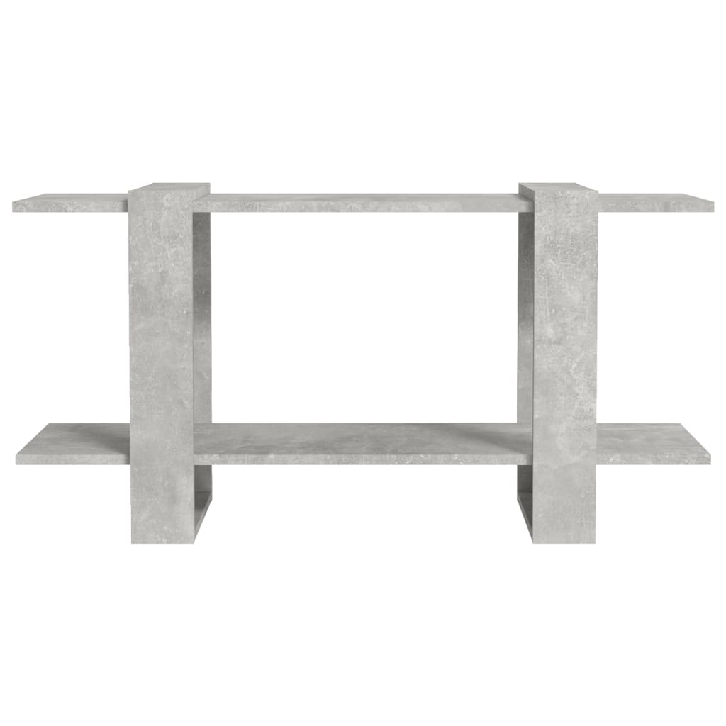 bogreol 100x30x51 cm konstrueret træ betongrå
