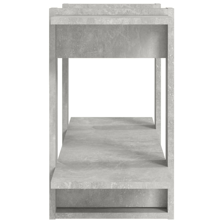 bogreol 100x30x51 cm konstrueret træ betongrå