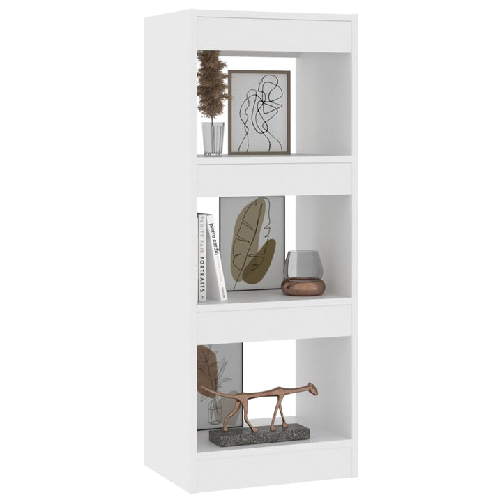 bogreol/rumdeler 40x30x103 cm konstrueret træ hvid