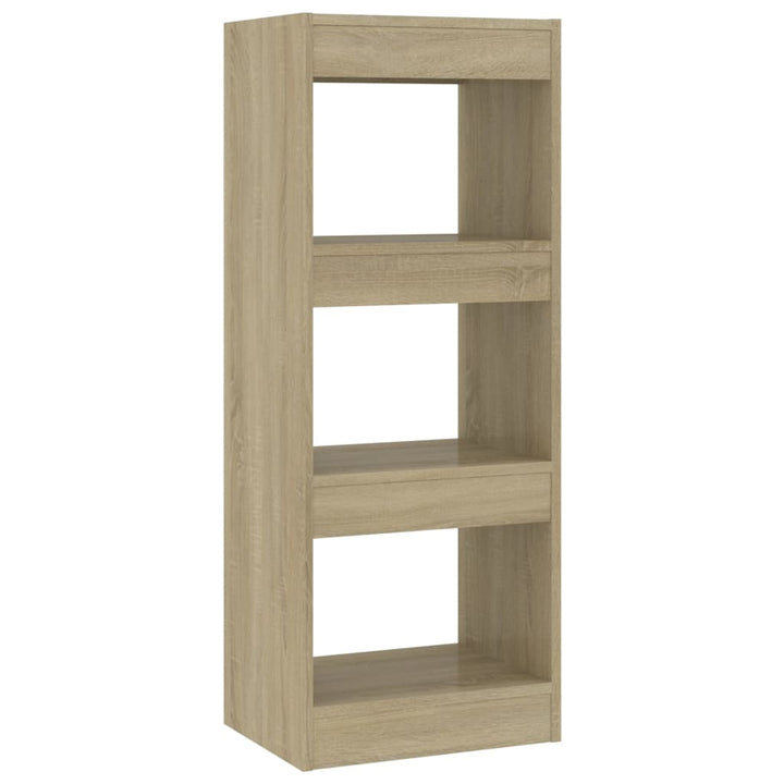 bogreol/rumdeler 40x30x103 cm konstrueret træ sonoma-eg