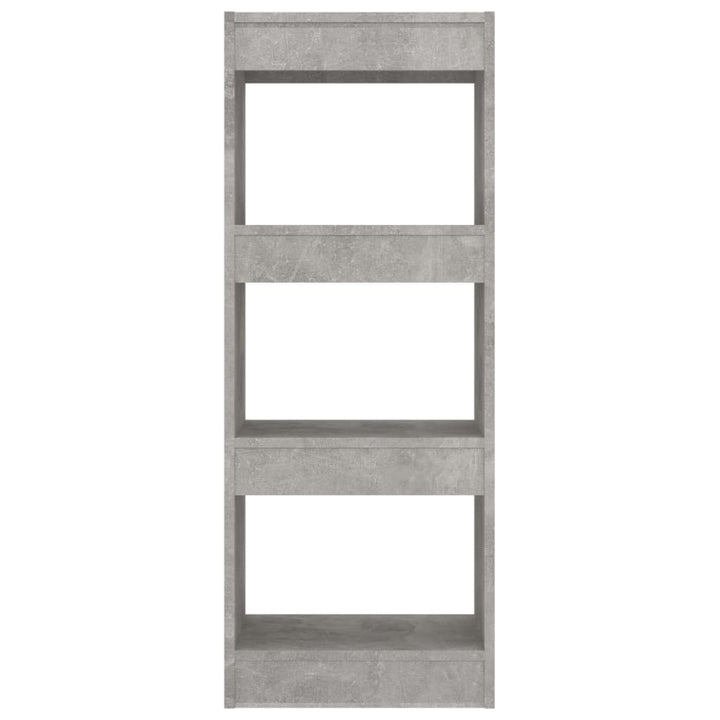 bogreol/rumdeler 40x30x103 cm konstrueret træ betongrå