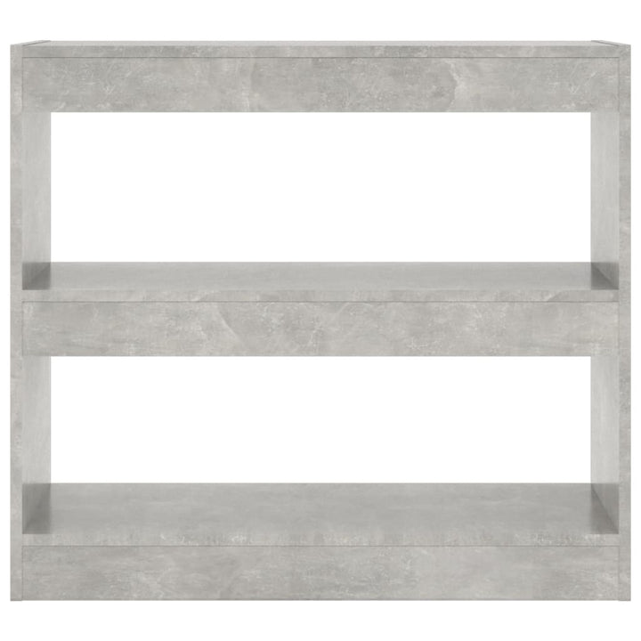 bogreol/rumdeler 80x30x72 cm betongrå