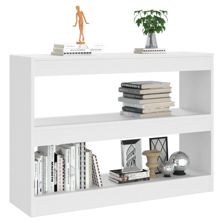 bogreol/rumdeler 100x30x72 cm hvid