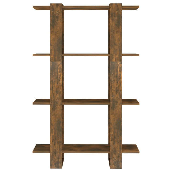 bogreol/rumdeler 80x30x123,5 cm røget egetræ