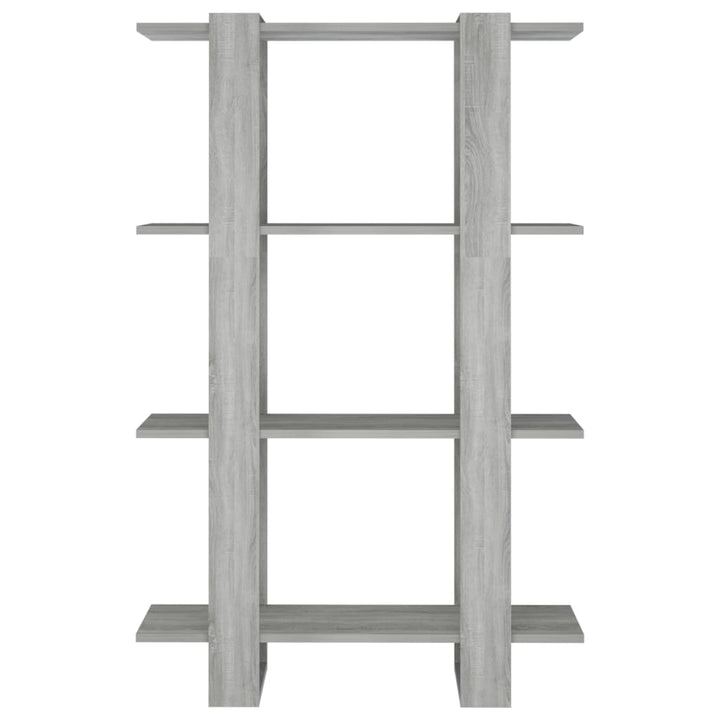 bogreol/rumdeler 80x30x123,5 cm grå sonoma-eg