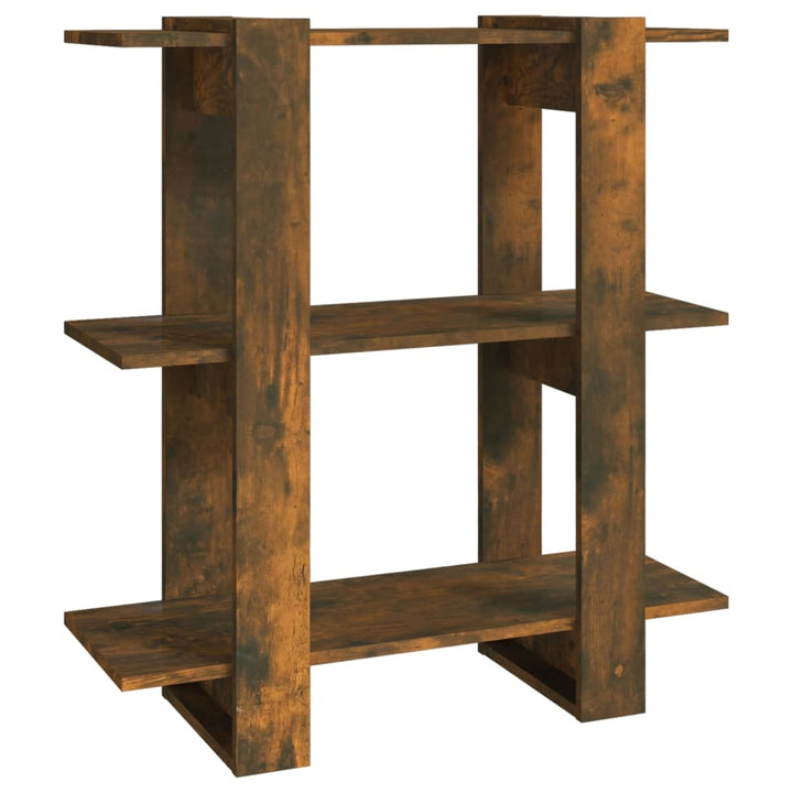 bogreol/rumdeler 80x30x87 cm røget egetræsfarve