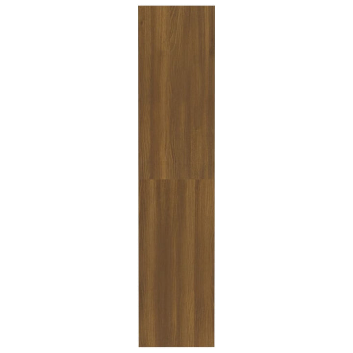 bogreol/rumdeler 80x30x135 cm konstrueret træ brun egetræ