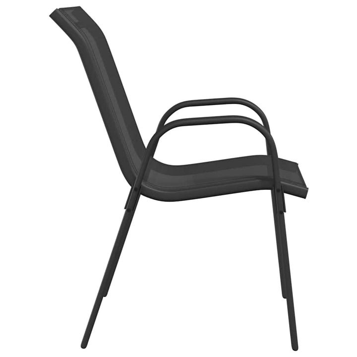 stabelbare havestole 2 stk. textilene sort