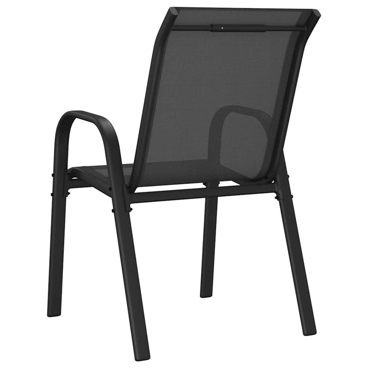 stabelbare havestole 2 stk. textilene sort