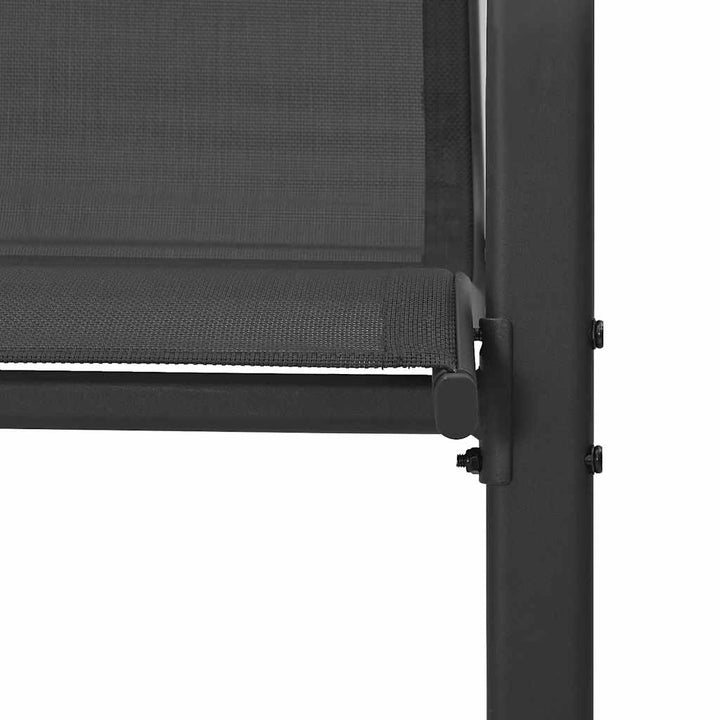 stabelbare havestole 2 stk. textilene sort