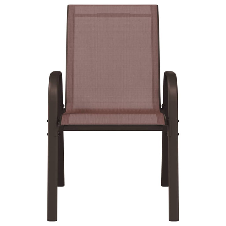 stabelbare havestole 2 stk. textilene brun