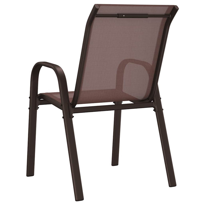stabelbare havestole 2 stk. textilene brun