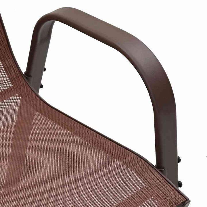 stabelbare havestole 2 stk. textilene brun