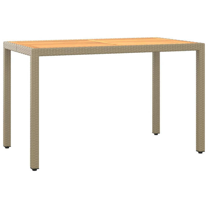spisebordssæt til haven 5 dele med hynder polyrattan beige