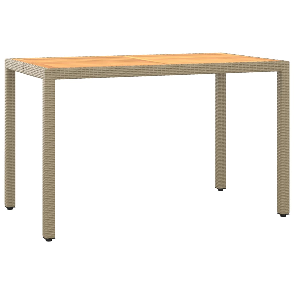 spisebordssæt til haven 3 dele med hynder polyrattan beige