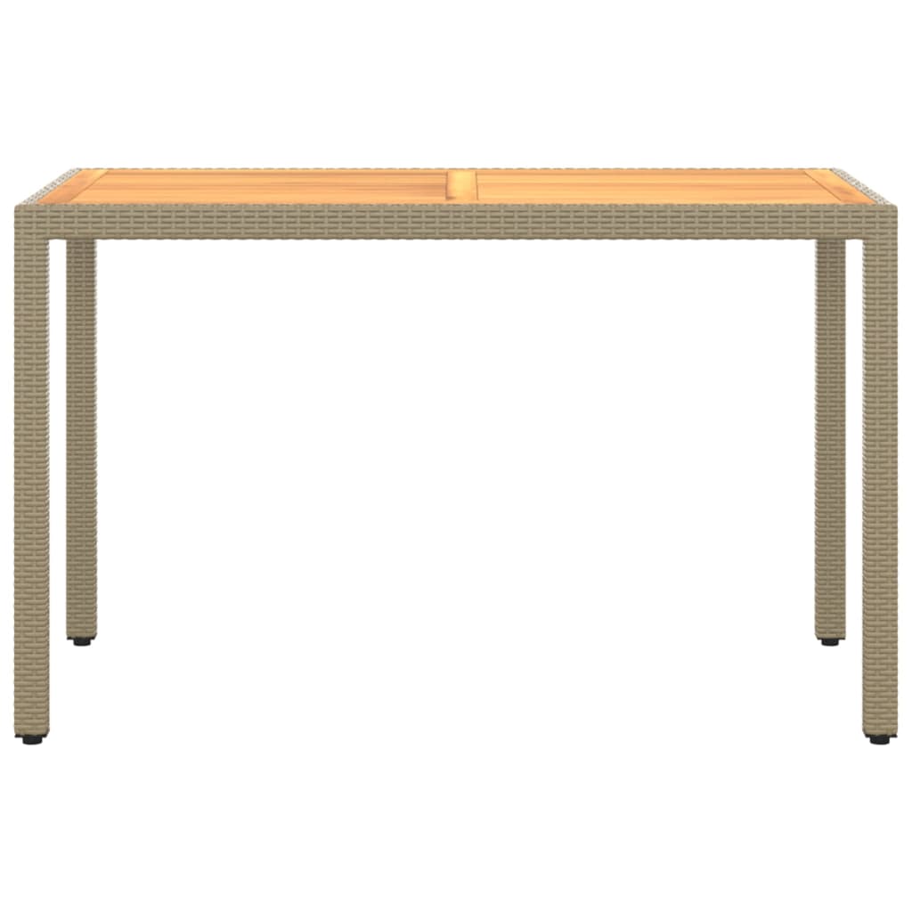 spisebordssæt til haven 3 dele med hynder polyrattan beige