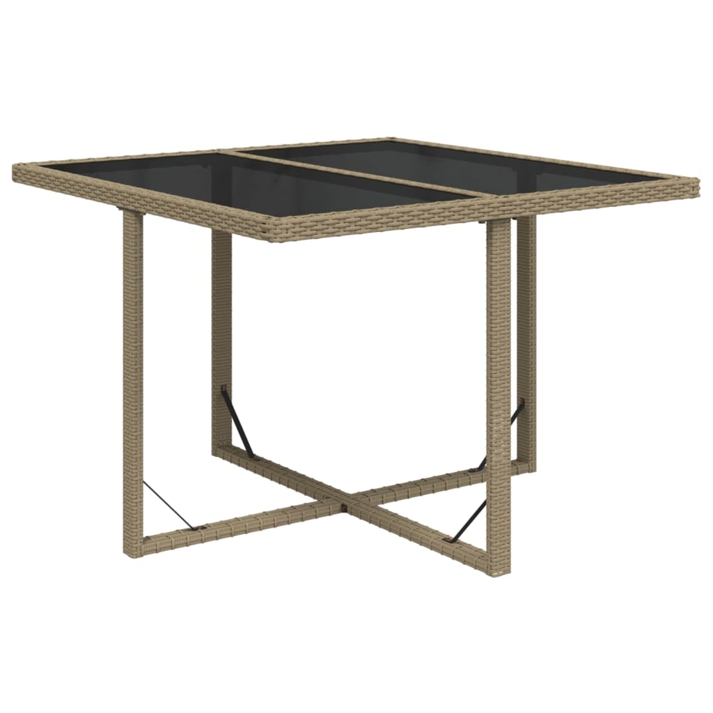 spisebordssæt til haven 5 dele med hynder polyrattan beige