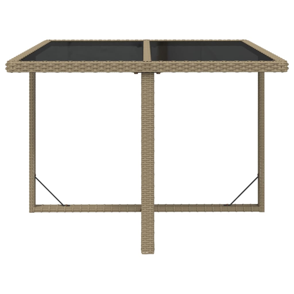 spisebordssæt til haven 5 dele med hynder polyrattan beige