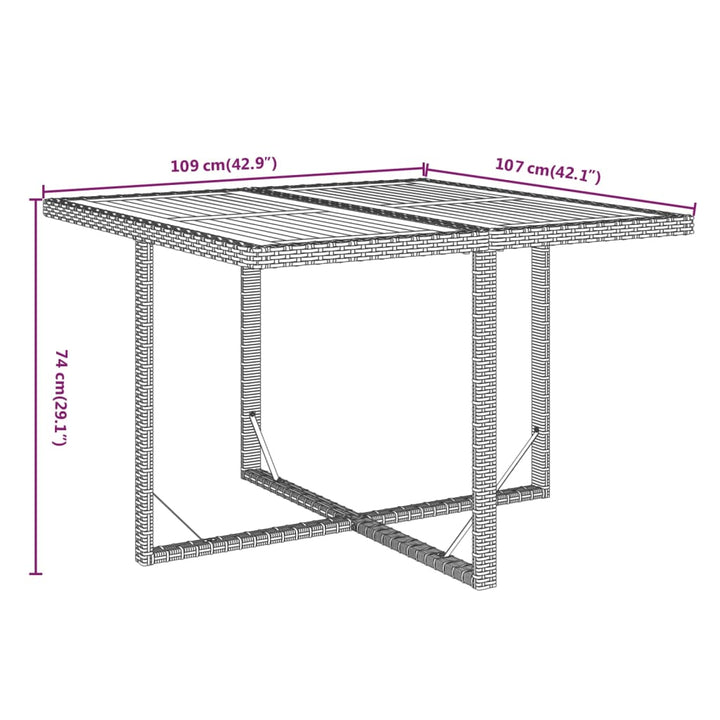 spisebordssæt til haven 5 dele med hynder polyrattan grå