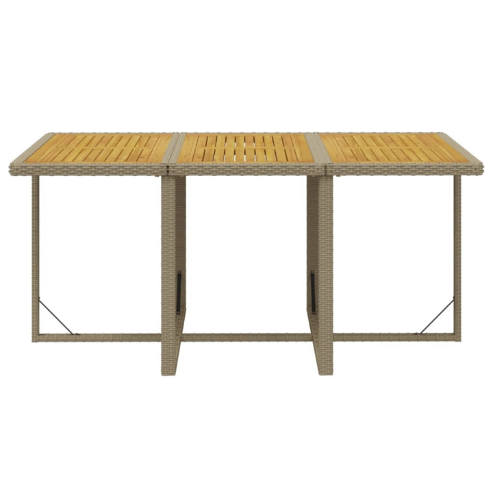 spisebordssæt til haven 11 dele med hynder polyrattan beige