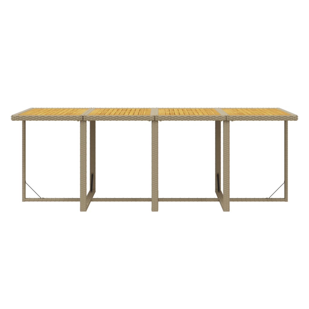 spisebordssæt til haven 13 dele med hynder polyrattan beige