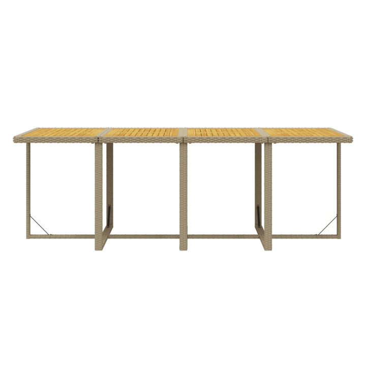 spisebordssæt til haven 13 dele med hynder polyrattan beige