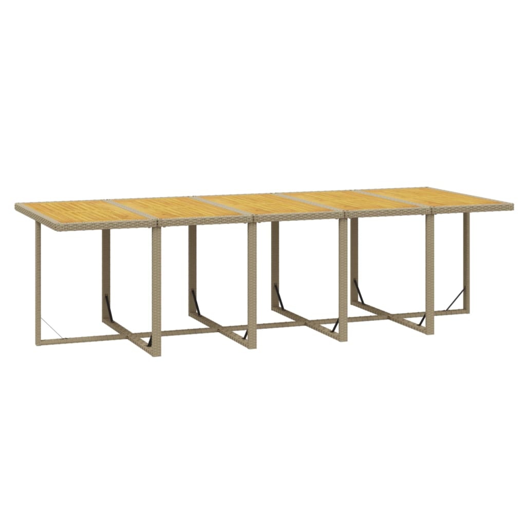spisebordssæt til haven 15 dele med hynder polyrattan beige
