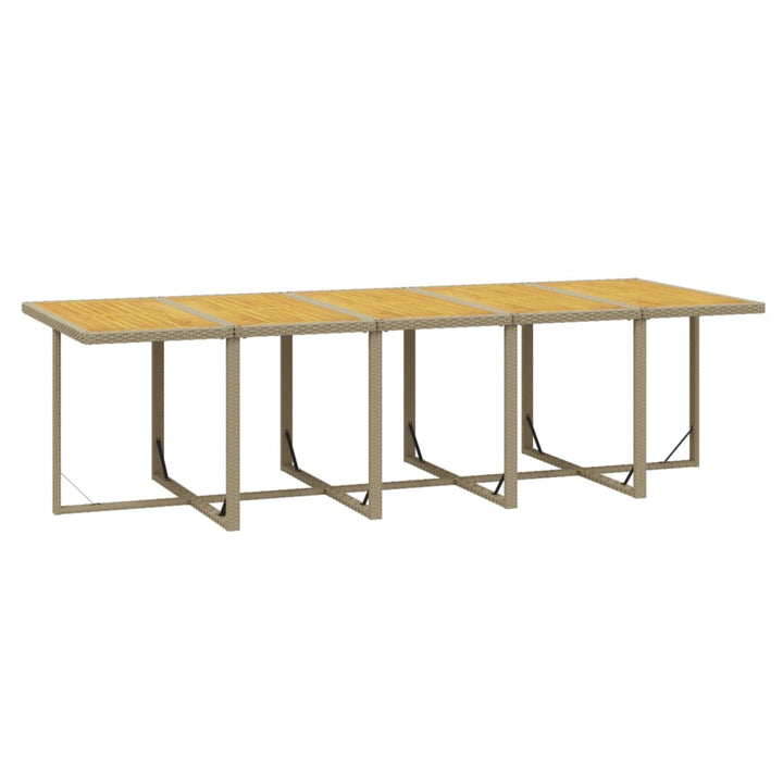 spisebordssæt til haven 15 dele med hynder polyrattan beige