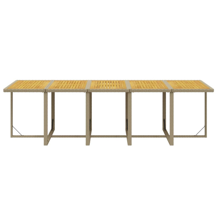 spisebordssæt til haven 15 dele med hynder polyrattan beige