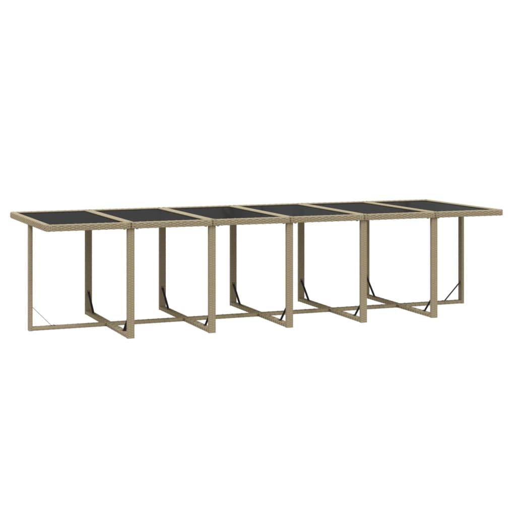 spisebordssæt til haven 13 dele med hynder polyrattan beige