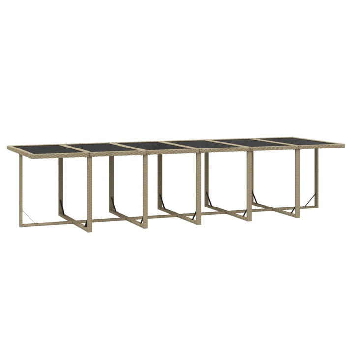 spisebordssæt til haven 13 dele med hynder polyrattan beige