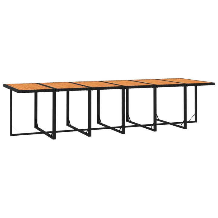 spisebordssæt til haven 13 dele med hynder polyrattan sort