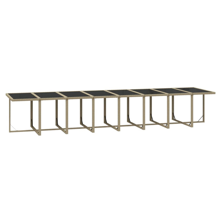 spisebordssæt til haven 21 dele med hynder polyrattan beige