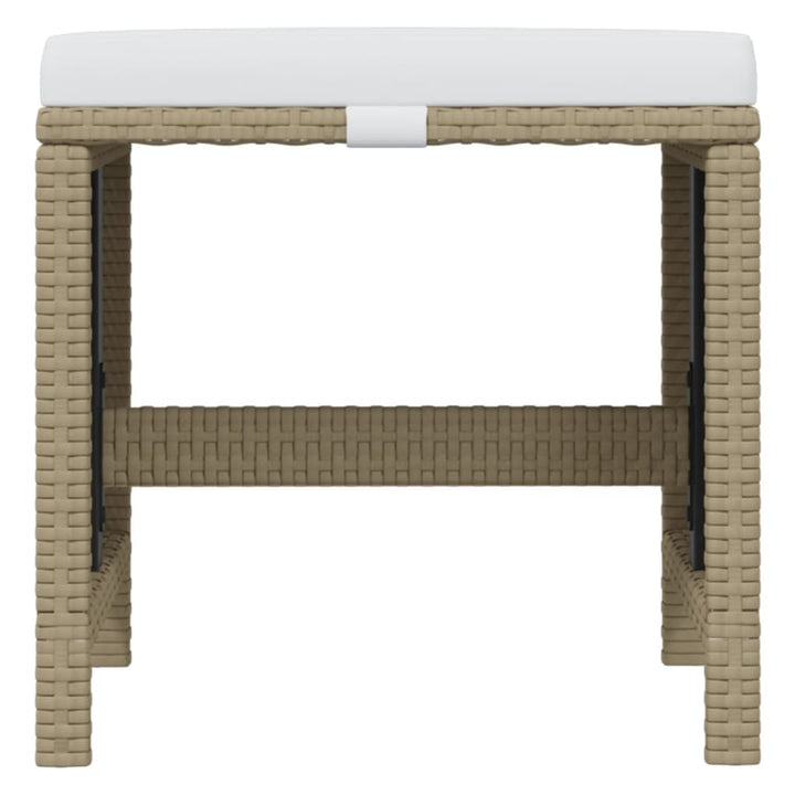 spisebordssæt til haven 21 dele med hynder polyrattan beige
