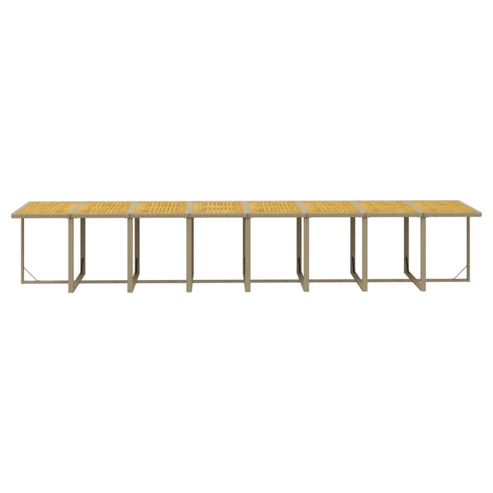 spisebordssæt til haven 21 dele med hynder polyrattan beige