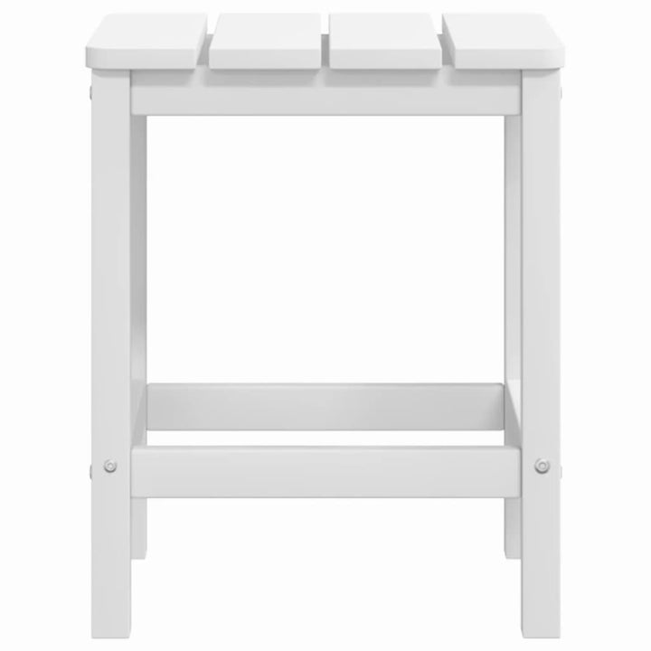 Adirondack-stol med bord HDPE hvid