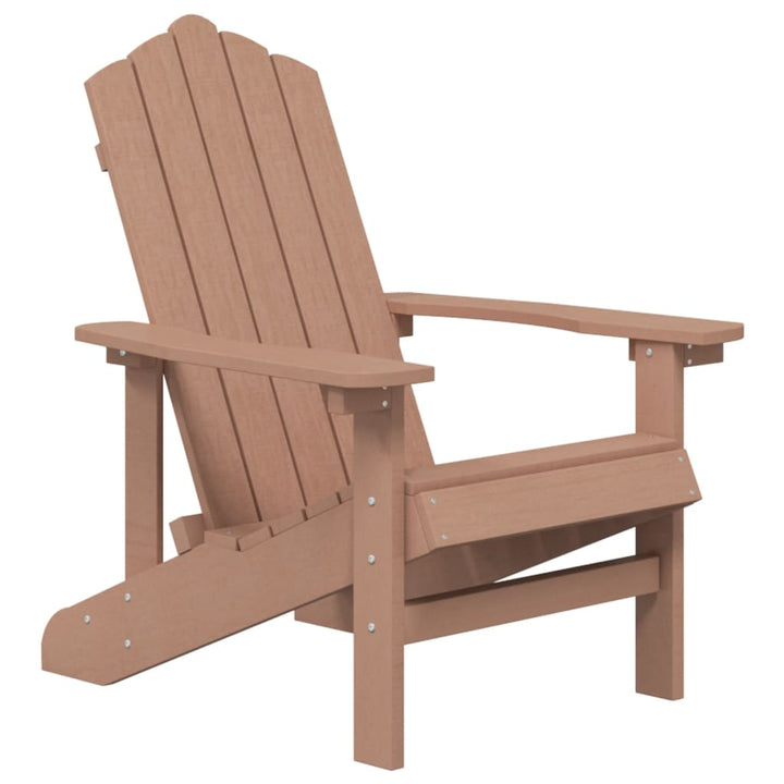 Adirondack-stol med bord HDPE brun