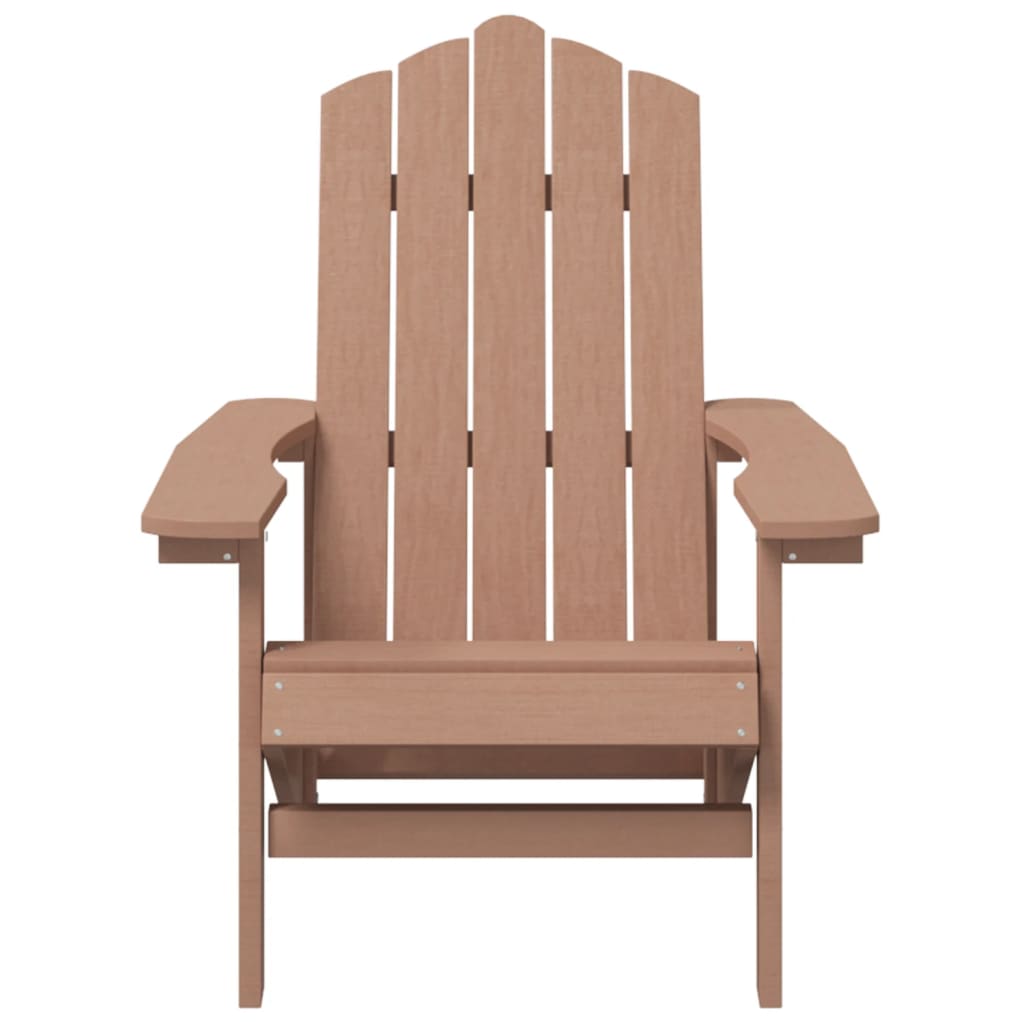 Adirondack-stol med bord HDPE brun
