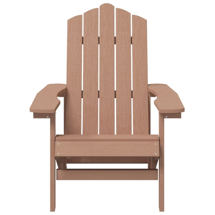 Adirondack-stol med bord HDPE brun