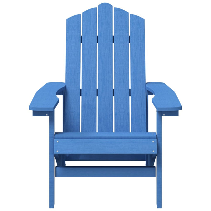 Adirondack-stol med bord HDPE akvamarinblå