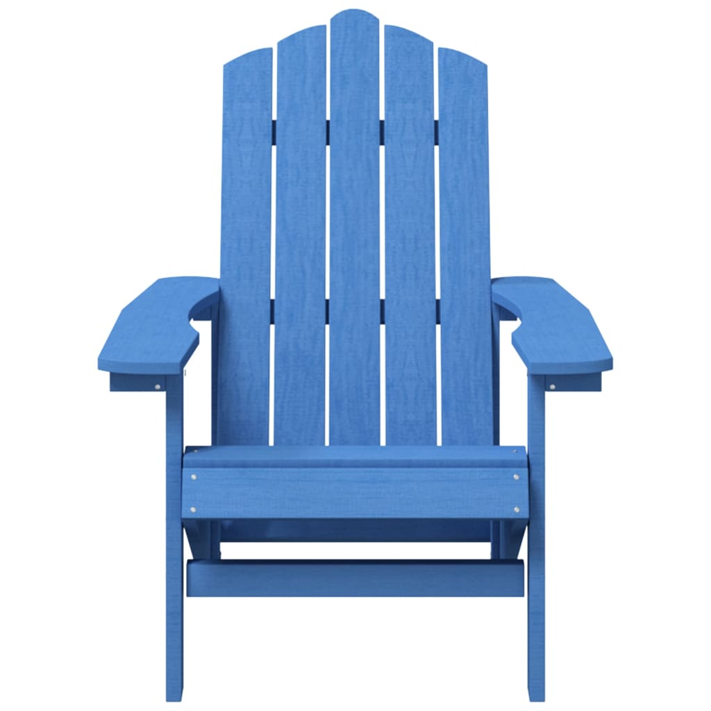 Adirondack-stole med bord HDPE akvamarinblå