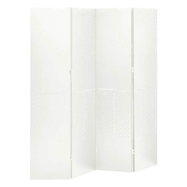 4-panels rumdelere 2 stk. 160x180 cm stål hvid
