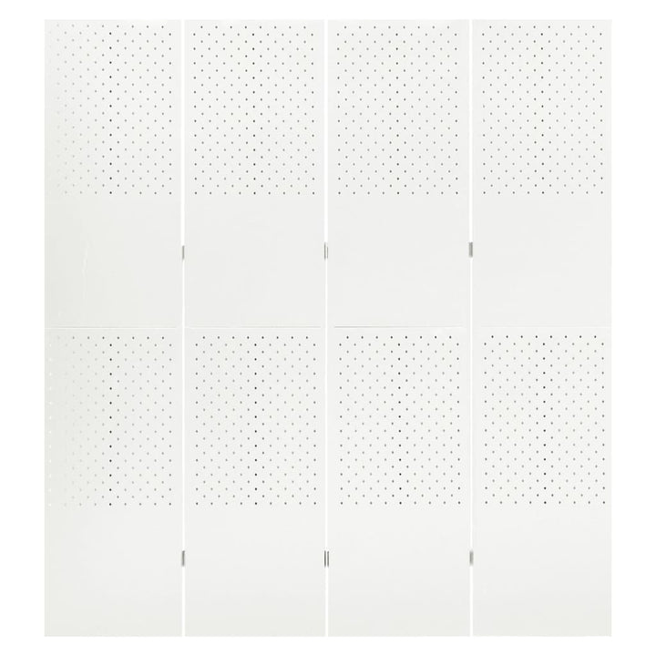 4-panels rumdelere 2 stk. 160x180 cm stål hvid
