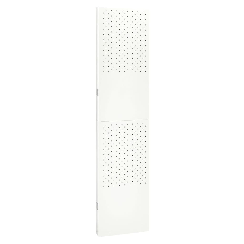 4-panels rumdelere 2 stk. 160x180 cm stål hvid