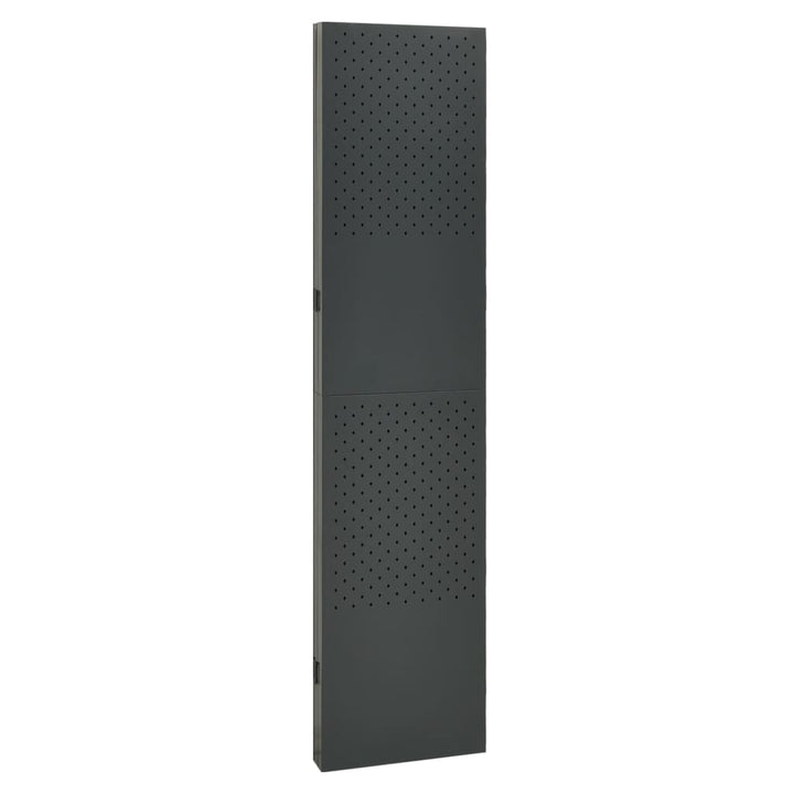 4-panels rumdelere 2 stk. 160x180 cm stål antracitgrå