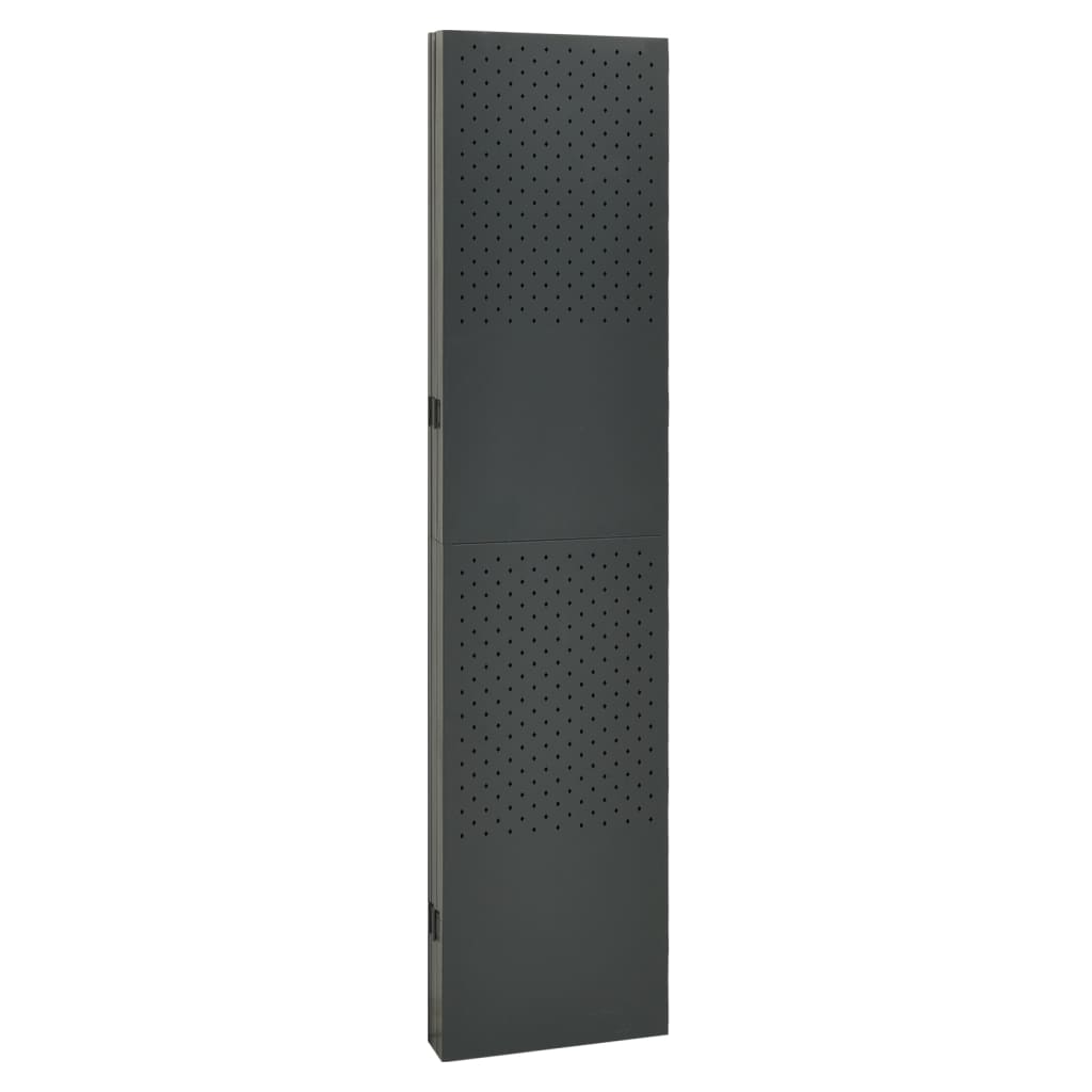 5-panels rumdeler 2 stk. 200x180 cm stål antracitgrå