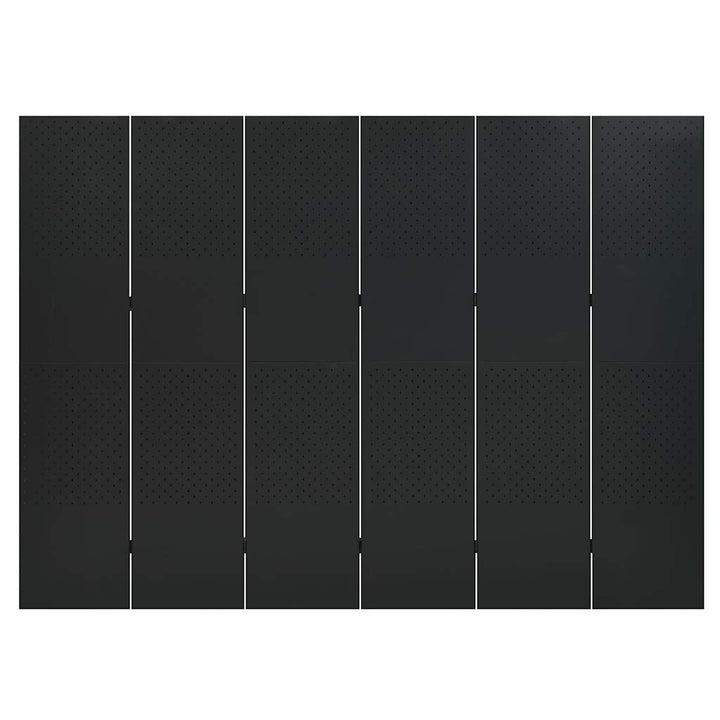 6-panels rumdelere 2 stk. 240x180 cm stål sort
