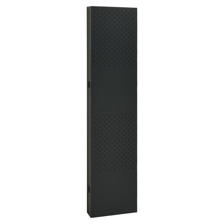 6-panels rumdelere 2 stk. 240x180 cm stål sort