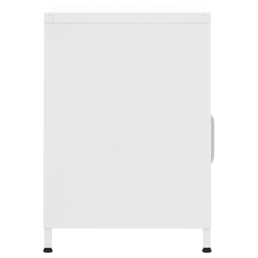 natborde 2 stk. 35x35x51 cm stål hvid